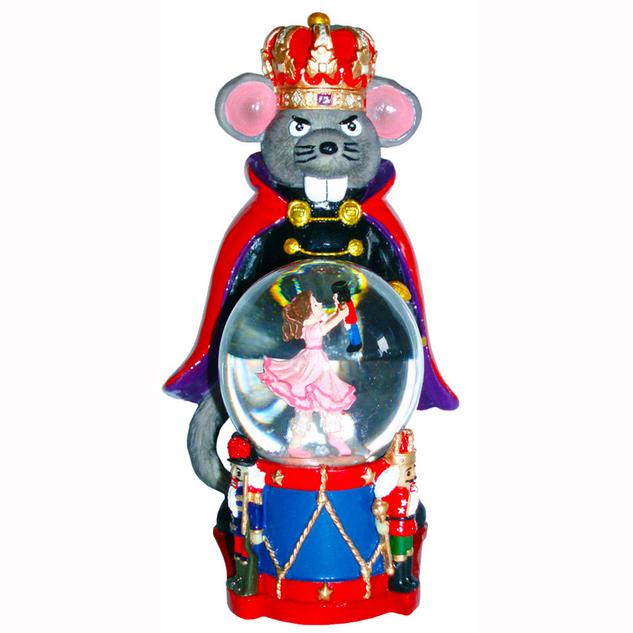 Mouse King Figurine With Clara Mini Snow Globe